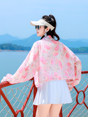 夏季薄外套女短款2025今年流行时尚印花户外遮阳棒球服韩版上衣潮，女装防晒衣，可可小西