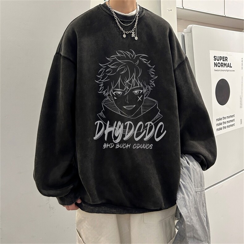 DSA028-SXCTV208抖音品质水洗重磅卫衣男高品质65棉圆领卫衣,男装卫衣,电商A028