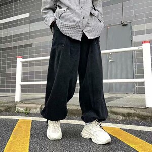 灯芯绒休闲裤子日系坠感阔腿萝卜长裤A377P30，男装休闲裤，星座1116-2