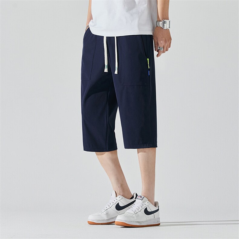 2025夏季新款男士七分裤时尚休闲马裤潮流男裤子KZ1095-P28,男装休闲裤,星座217-4