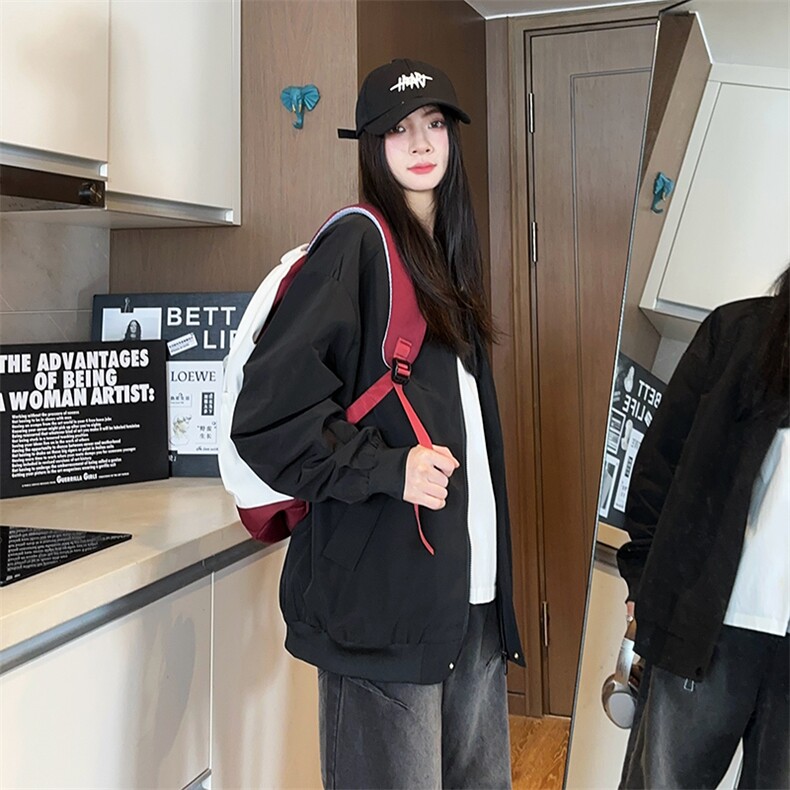 港风大码美式潮牌男女情侣款圆领夹克外套XZ213-JKMM03-P75控98,男装夹克,星座213