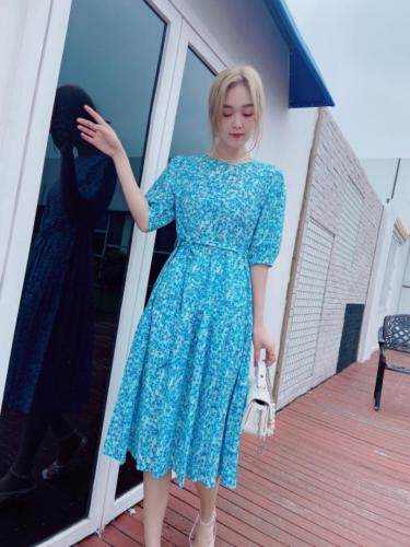 夏季新款碎花连衣裙，女装连衣裙，依岸