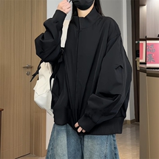 JK5023/P70秋装新款炫彩缎面飞行夹克男女美式潮短款外套宽松上衣，男装夹克，电商A141