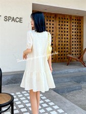 重工艺订珠盘扣连衣裙，女装连衣裙，天使公主