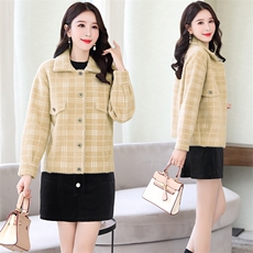 2022春秋季女款小清新设计时尚保暖长袖短款，女装毛呢外套，臻衣坊