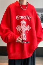 半高领毛衣男士大码针织衫男毛线衣男M18268-P45加绒款-P65，男装针织衫/毛衣，电商A040