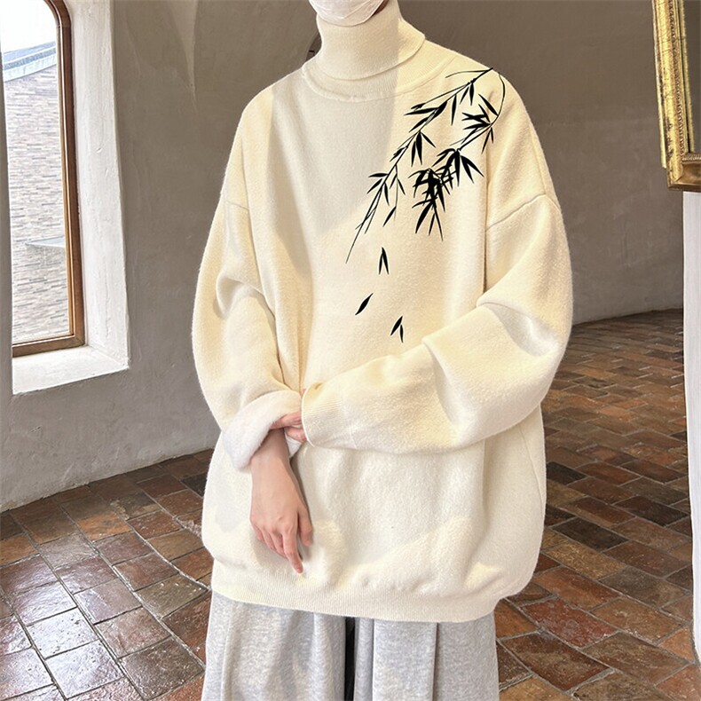8XL高领毛衣男大码胖子堆堆领打底羊毛衫GM45382-P45加绒款-P65,男装T恤,电商A040