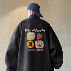 麂皮绒夹克男大码立领褂子外套JK85322-P68加绒款-P78，男装夹克，电商A040