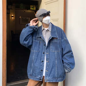 男装牛仔外套 23秋季美式十字架印花男生翻领夹克XZ514-2-N87-P88图片