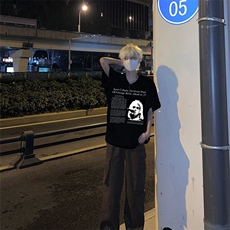 高点击！！纯棉重磅美式复古短袖T恤T31-P35，男装T恤，星座310A-4