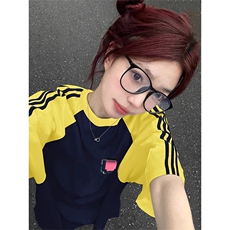 黄袖拼藏青