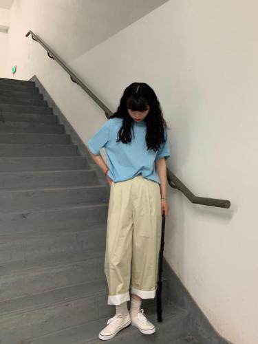 【现货】韩版森系休闲裤图片