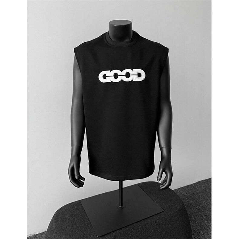 405A高街美式高级贴布绣花设计字母背心T恤T2547-P35控48，男装T恤，星座405A