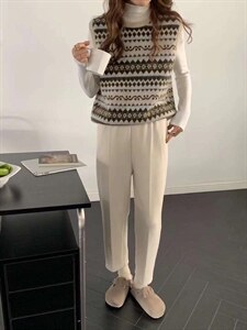 〖现货】复合加厚加绒休闲奶奶裤图片
