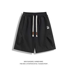 抖音品质夏季新款褶皱速干宽松冰丝短裤B315-K25599-特p25控48，男装牛仔裤，电商B315