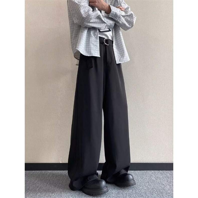 小众垂感西装裤男款直筒休闲裤子宽松阔腿微喇叭长裤KF12,男装休闲裤,星座1116A（原606A-3）