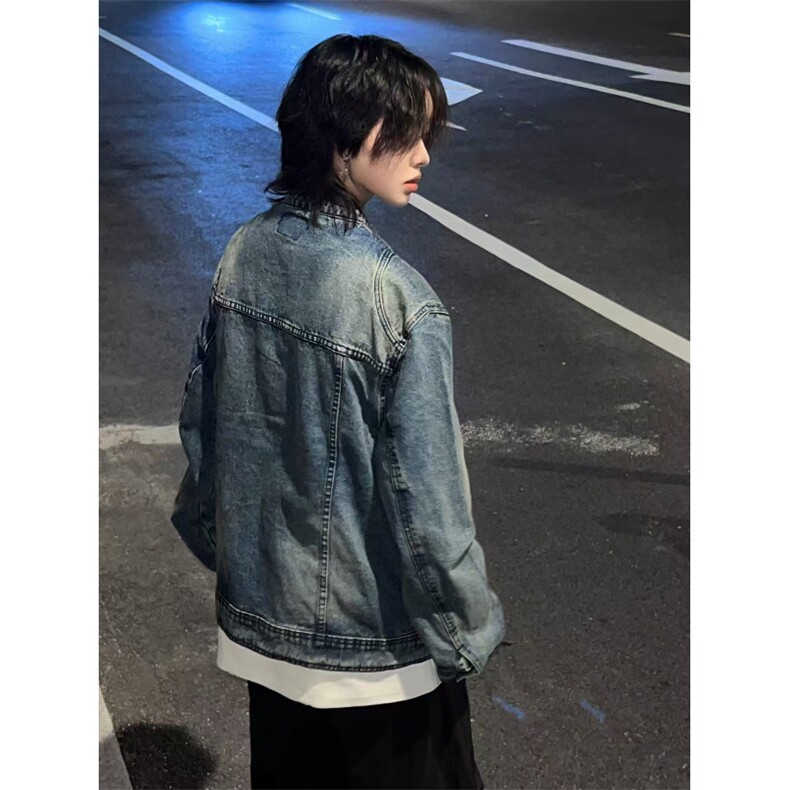 【有货】美式复古水洗做旧牛仔外套男女春秋短款夹克W353WW-特P75,男装夹克,星座1007（原301D）