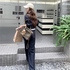 （新款）2026春装时尚拼接针织牛仔套装两件套1D060-p199-328，女装套装/套裙，1D060