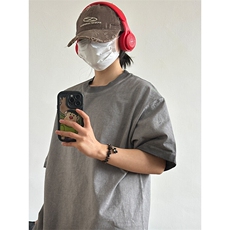 260G重磅纯棉短袖t恤男士夏季复古水洗做旧TX95-P35，男装T恤，星座301C-5