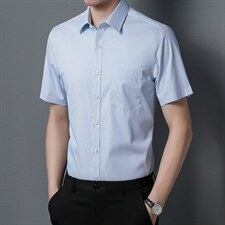 DN62220限价98元男士2023夏短袖衬衫商务休闲修身衬衣P60，男装衬衫，电商B360