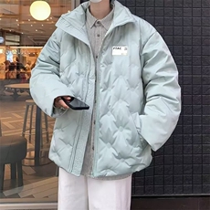高级感棉服男冬季街头潮牌设计感压褶立领棉衣DH06P100，男装棉衣，星座1116-2
