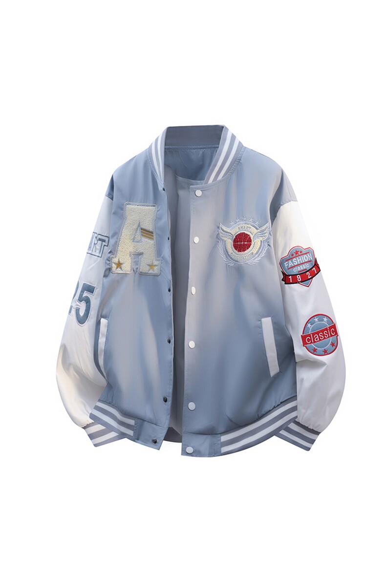 得物立体美式棒球服宽松休闲潮流痞帅立领夹克A436-22129-P68,男装夹克,电商A436