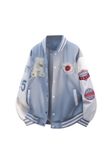 得物立体美式棒球服宽松休闲潮流痞帅立领夹克A436-22129-P68，男装夹克，电商A436