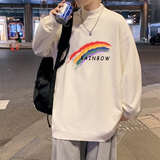 M18064-P45加绒款-P65半高领毛衣男士大码针织衫男毛线衣男，男装针织衫/毛衣，电商A040
