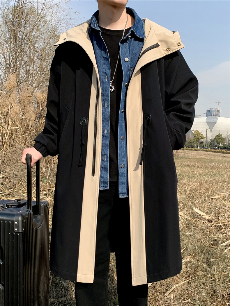 4W件长年大货冲锋风衣男中长款大衣男F996薄P95加棉P115外景A,男装风衣,星座401