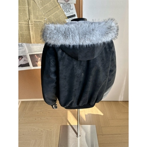 1【重磅1800g】大理石座山雕外套大毛领座山雕棉服514-919-P95图片