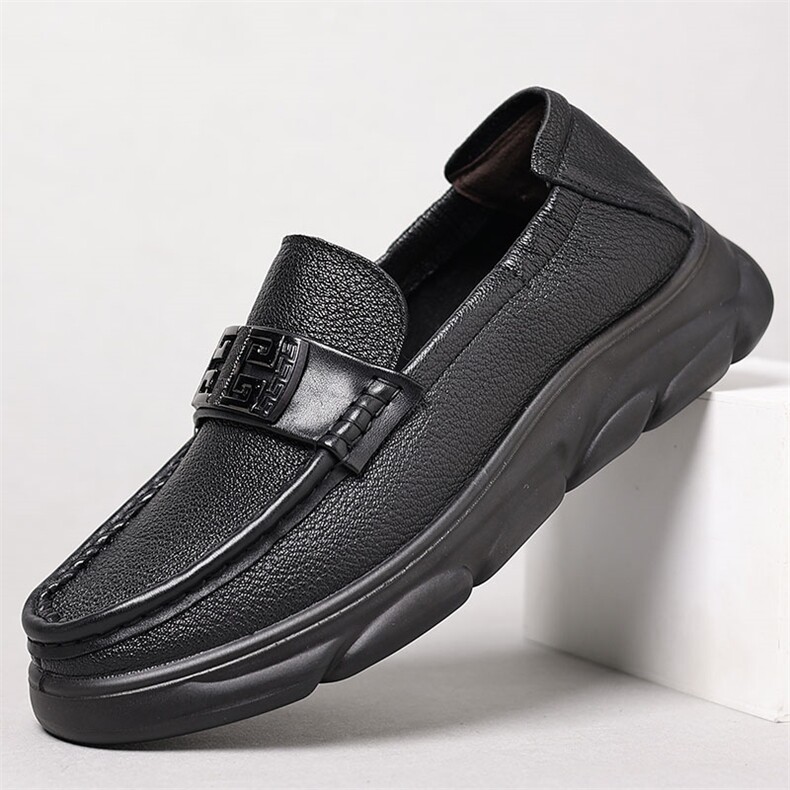 X4253-235秋季羊皮男士豆豆鞋乐福鞋男休闲皮鞋单鞋男，男鞋皮鞋，星座1407-3