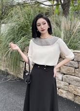 2023年夏季 刺绣中袖上衣，其它，青云阁