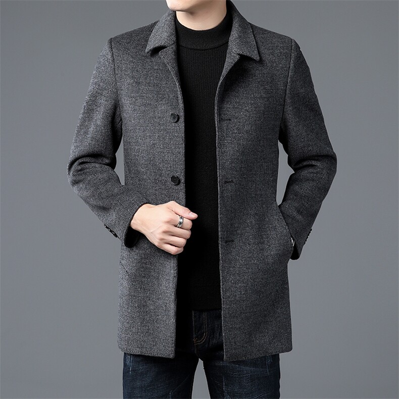 2023年新款男士毛呢上衣羽绒服P205,男装毛呢大衣,电商D223-1