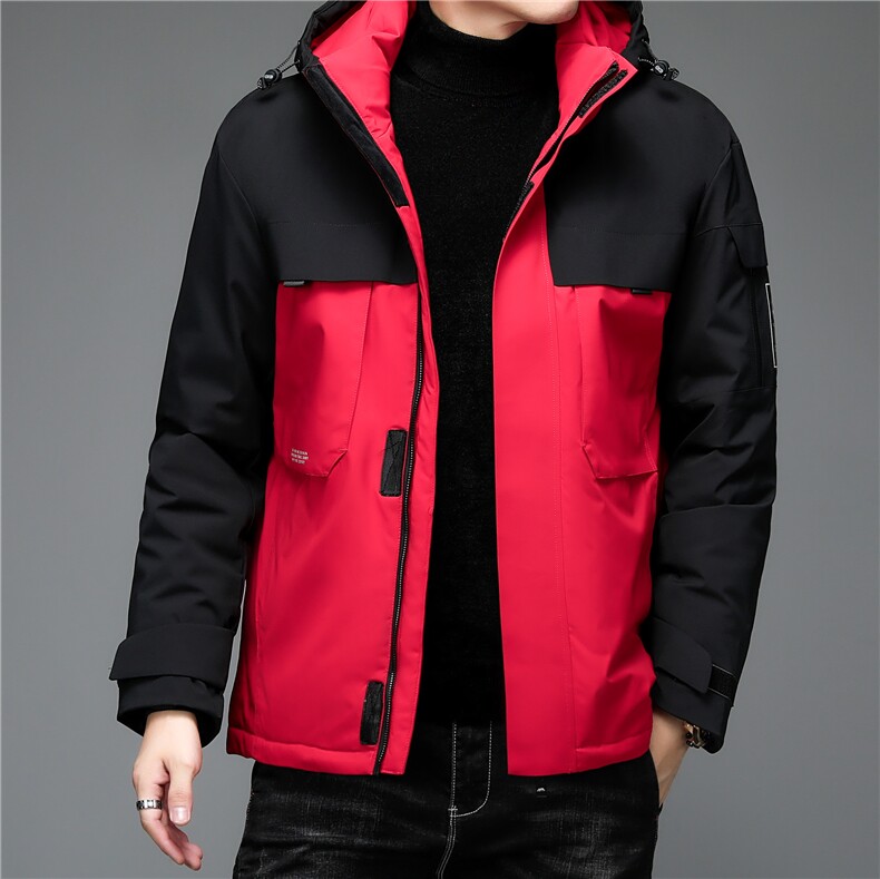 中老年白鸭绒羽绒服可脱卸帽冬季保暖休闲外套男ALXB8615-P315,男装羽绒服,电商B212（原钱塘6029）