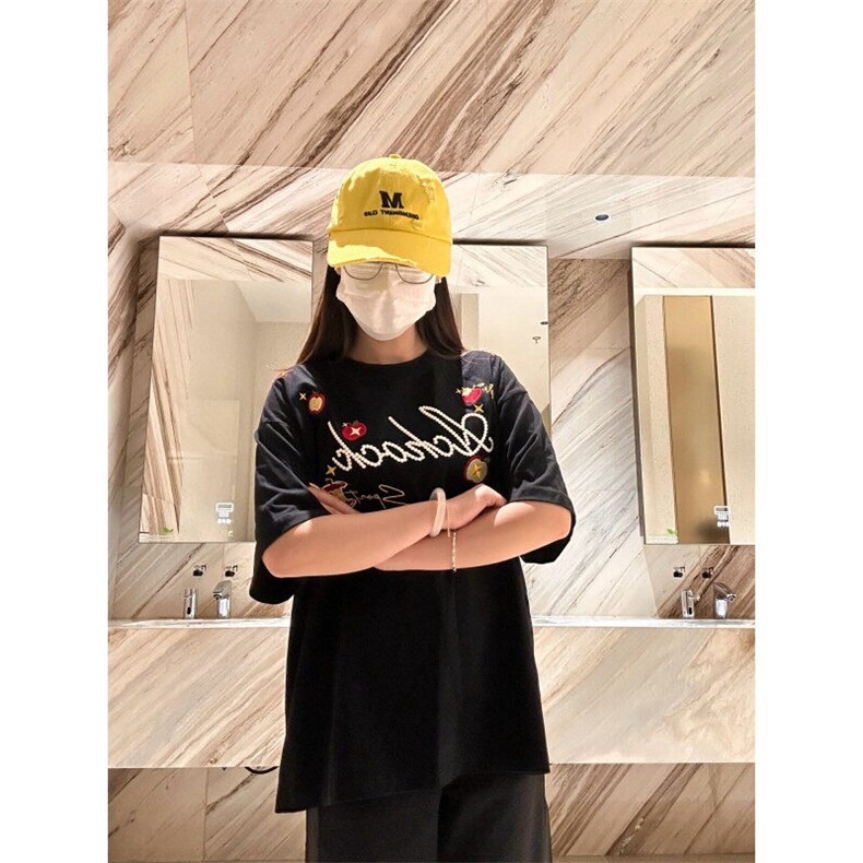 【有货】美式复古刺绣短袖t恤男情侣款TX6168-特P35,男装T恤,星座1007（原301D）