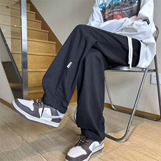 休闲裤子男款秋季潮牌卫裤大码宽松直筒阔腿运动春秋KA814，男装休闲裤，星座1116A-1（原606A）