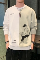 2021春秋季新品长袖卫衣男士个性拼色潮流圆领休闲运动DS982T，男装卫衣，电商A102