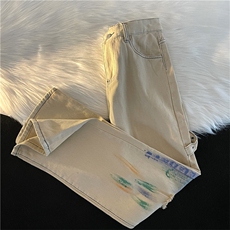 破洞扎染牛仔裤男潮牌设计感高街嘻哈潮流宽松工装裤N0927-P55，男装牛仔裤，星座308B-1