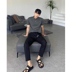短袖t恤男polo衫夏季翻领半袖纯色体恤高端复古针织上衣B237，男装T恤，星座1116A（原606A-3）