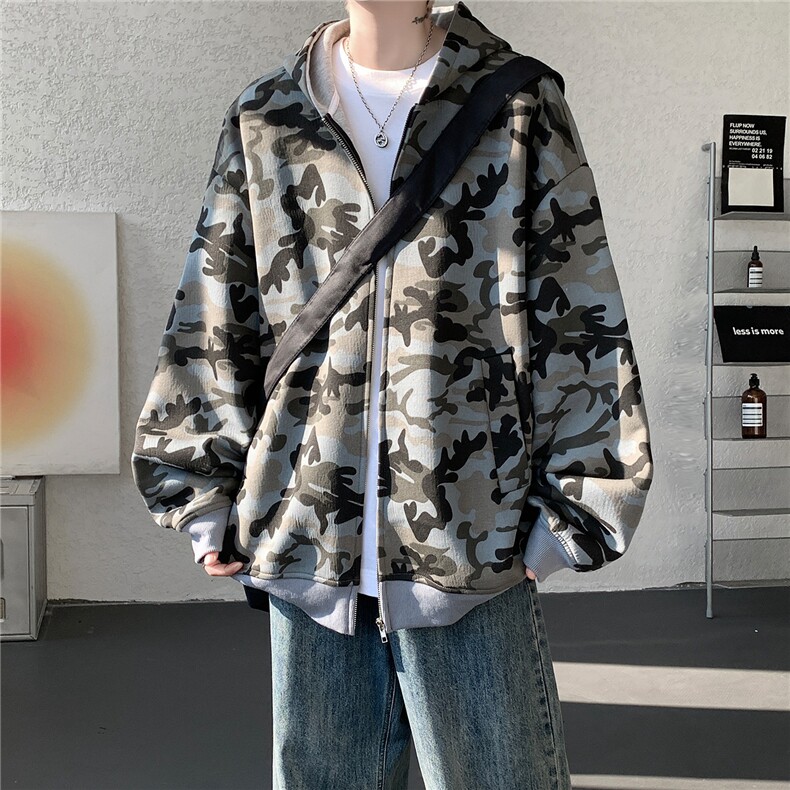 美式座山雕加绒加厚棉服男冬宽松连帽毛领棉衣外套MY18001,男装棉衣,电商B312