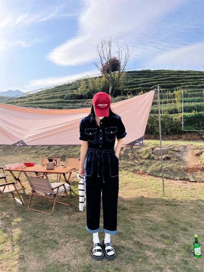 复古水洗牛仔连体裤，女装连体裤，cosette(4F)