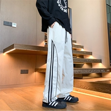特P45控78三条杠撞色冲锋男高街潮牌痞帅宽松休闲裤子100聚酯K406，男装休闲裤，电商B370