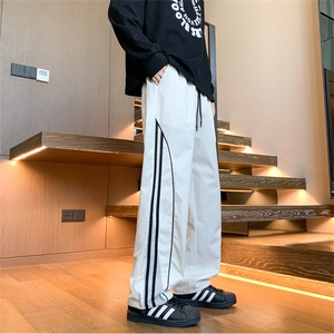 特P45控78三条杠撞色冲锋男高街潮牌痞帅宽松休闲裤子100聚酯K406图片