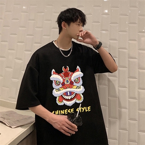 麂皮绒短袖t恤男大码半袖男 JD82185-P25图片