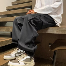 冬潮牌大口袋束脚宽松休闲工装裤男美式高街阔腿长裤子K4648-P38，男装休闲裤，星座412-3