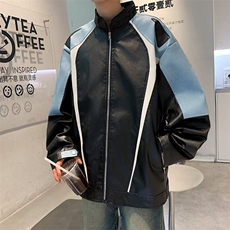 港风文艺牛仔夹克男春秋宽松潮流长袖外套，男装夹克，星座716-2