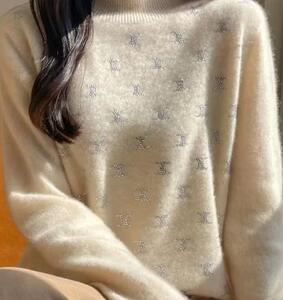 打底衫上衣女装新款2025春秋V领长袖慵懒风针织毛衣图片