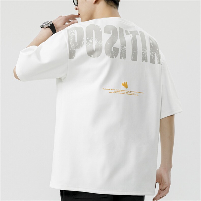 男夏季宽松休闲印花百搭潮流T恤T6882小码P22大码P25,男装T恤,星座914