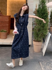 【大量现货】短袖牛仔连衣裙女2025夏季新款，女装连衣裙，慧尚2-185