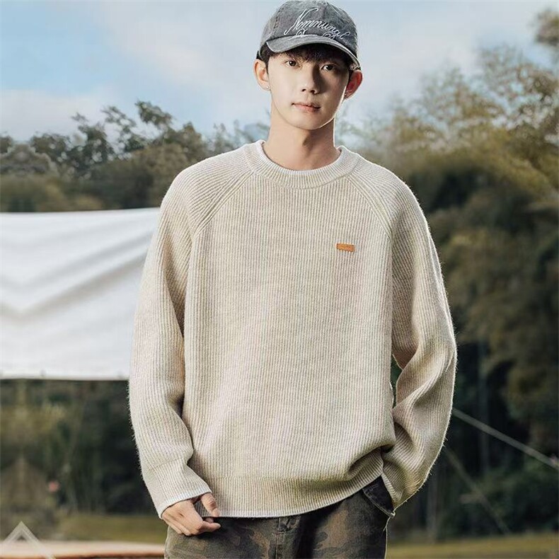 1506A/G50020/P52假两件毛衣男冬季宽松大码胖子内搭针织衫,男装针织衫/毛衣,星座1506A
